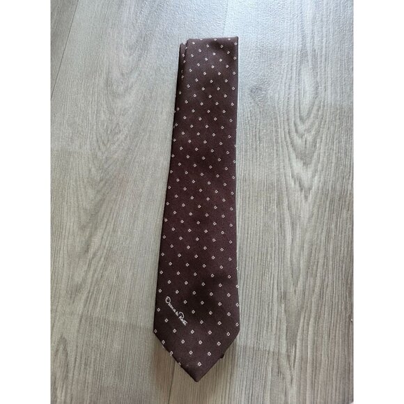 Oscar De La Renta Mens Silk Polka Dot Ties Set - Picture 2 of 8